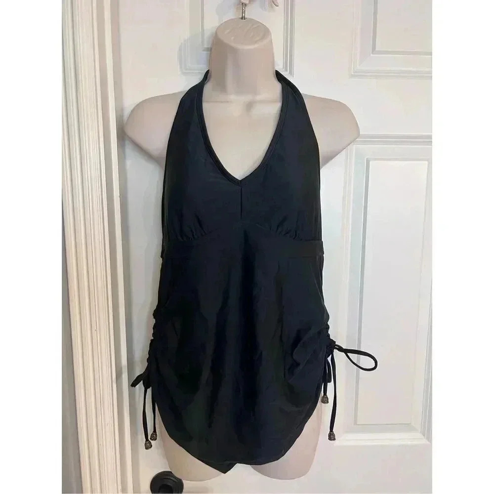 Liz Lange maternity black maternity one piece swimsuit size small